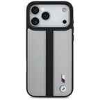 BMW M perforuotas juostelinis logotipas MagSafe Dėklas, skirtas iPhone 17 Pro Max - Gray