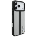 BMW M perforuotas juostelinis logotipas MagSafe Dėklas, skirtas iPhone 17 Pro Max - Gray
