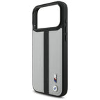 BMW M perforuotas juostelinis logotipas MagSafe Dėklas, skirtas iPhone 17 Pro Max - Gray
