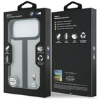 BMW M perforuotas juostelinis logotipas MagSafe Dėklas, skirtas iPhone 17 Pro Max - Gray