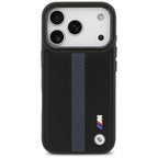 BMW M perforuotas juostelinis logotipas MagSafe Dėklas, skirtas iPhone 17 Pro - Blue