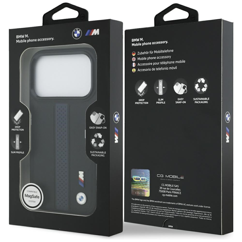 BMW M perforuotas juostelinis logotipas MagSafe Dėklas, skirtas iPhone 17 Pro - Blue