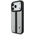 BMW M perforuotas juostelinis logotipas MagSafe Dėklas, skirtas iPhone 17 Pro - Gray
