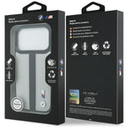 BMW M perforuotas juostelinis logotipas MagSafe Dėklas, skirtas iPhone 17 Pro - Gray