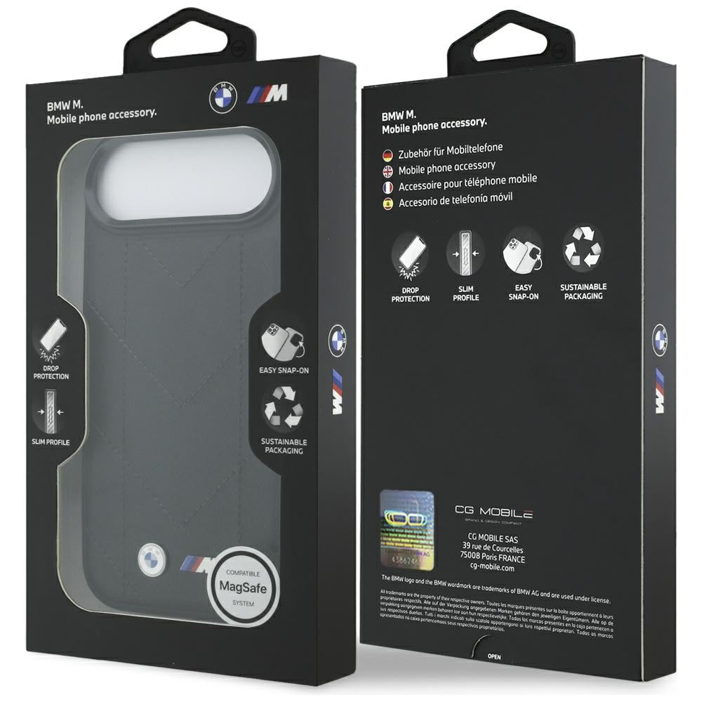 BMW M Quilted MagSafe dėklas iPhone 17 Air – juodas