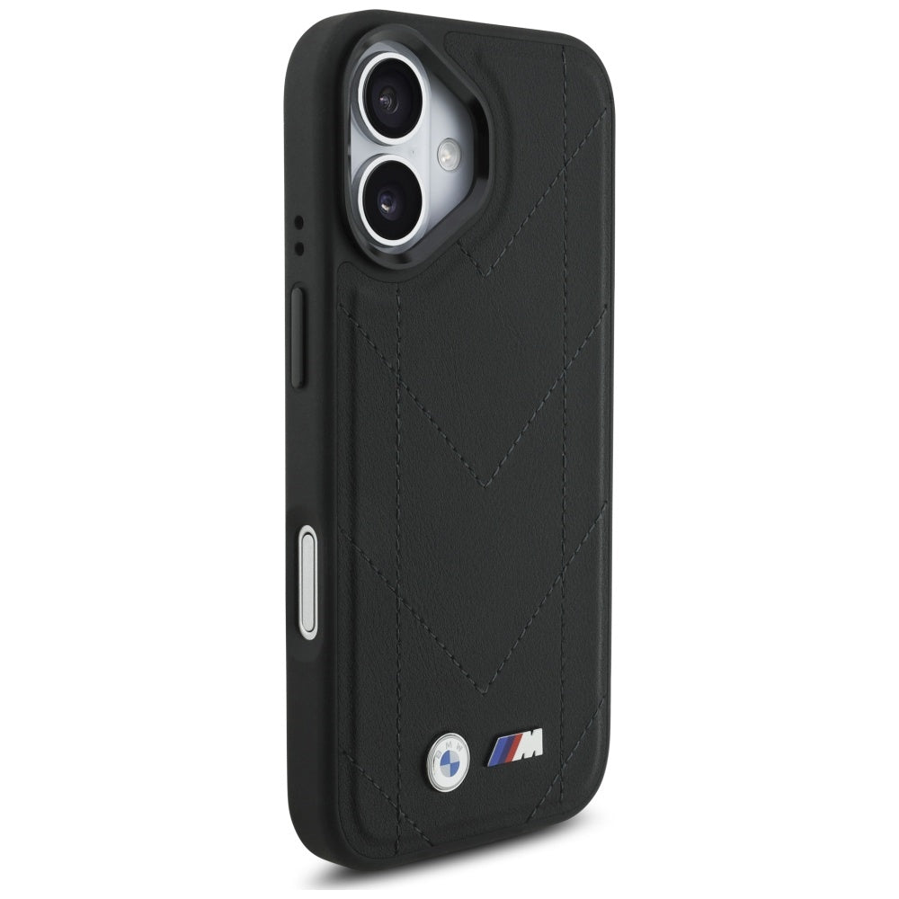 BMW M Quilted Logo MagSafe dėklas iPhone 17 – juodas
