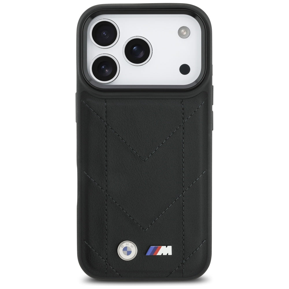 BMW M Quilted MagSafe dėklas iPhone 17 Pro – juodas