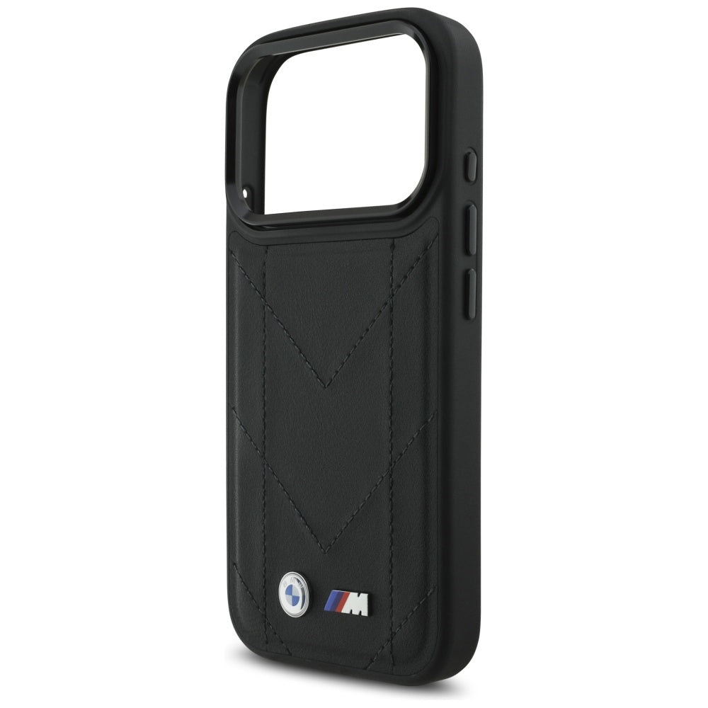 BMW M Quilted MagSafe dėklas iPhone 17 Pro – juodas