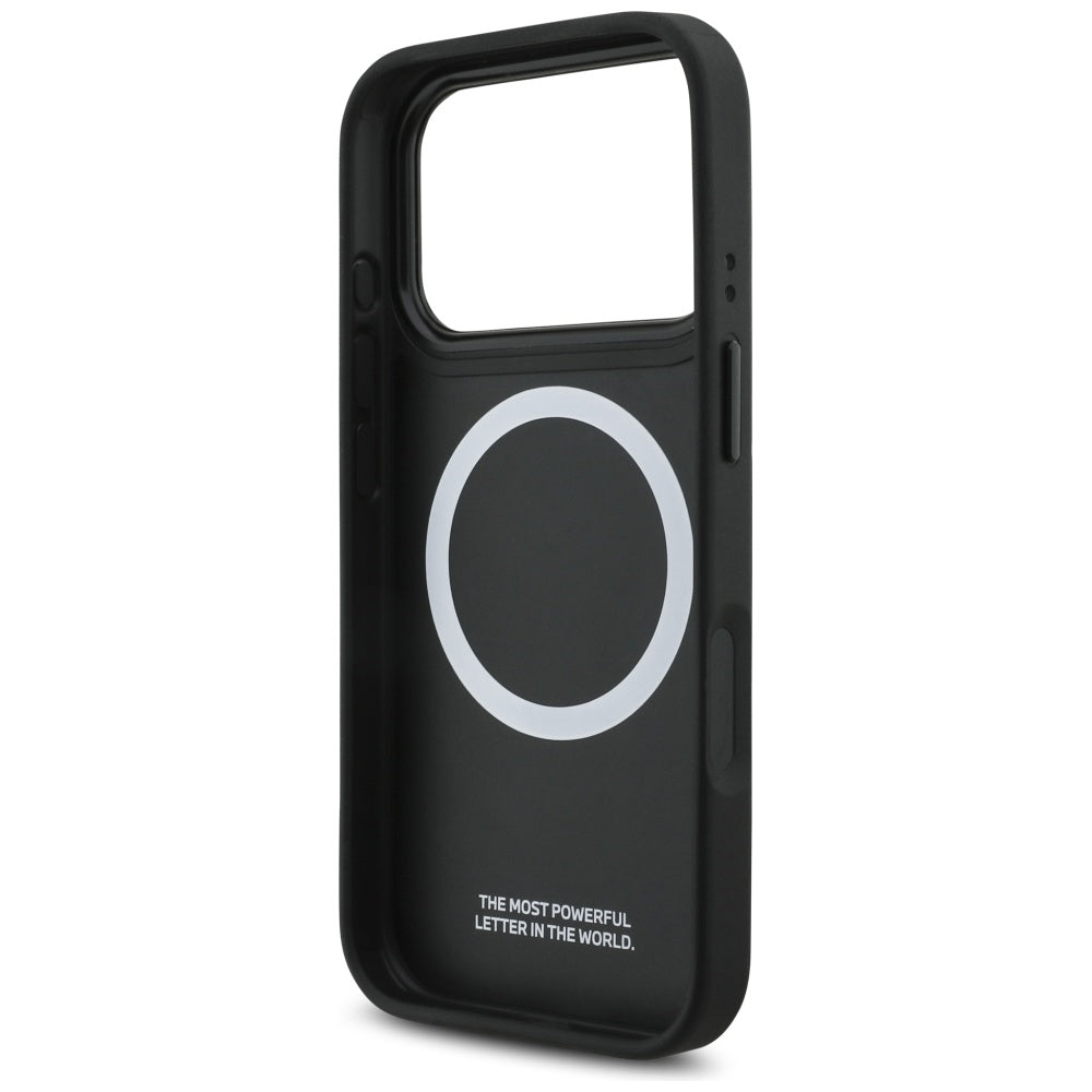 BMW M Quilted MagSafe dėklas iPhone 17 Pro – juodas