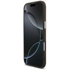 Guess 4G Didelis 4G Klasikinis logotipo dėklas, skirtas iPhone 17 Air - ruda ir sidabrinė