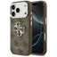 Guess 4G dėklas iPhone 17 Pro – rudas/sidabrinis