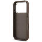 Guess 4G dėklas iPhone 17 Pro – rudas/sidabrinis