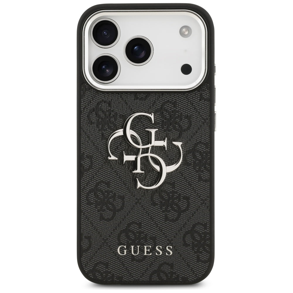 Guess 4G Big 4G Classic Logo dėklas, skirtas iPhone 17 Pro - juodas