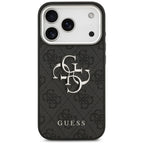 Guess 4G Big 4G Classic Logo dėklas, skirtas iPhone 17 Pro - juodas