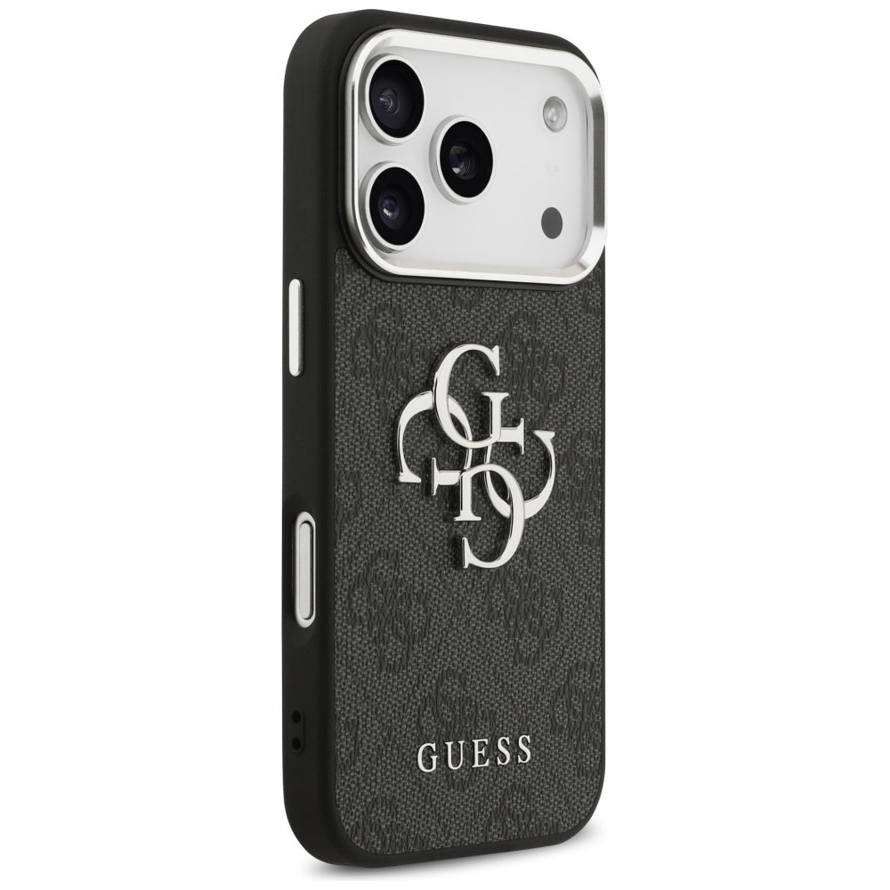 Guess 4G Big 4G Classic Logo dėklas, skirtas iPhone 17 Pro - juodas