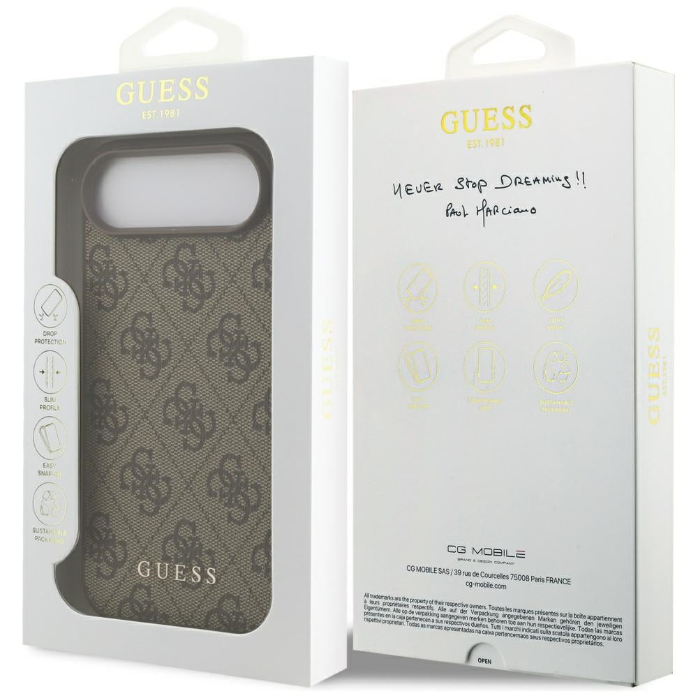 Guess 4G Classic dėklas iPhone 17 Air – rudas