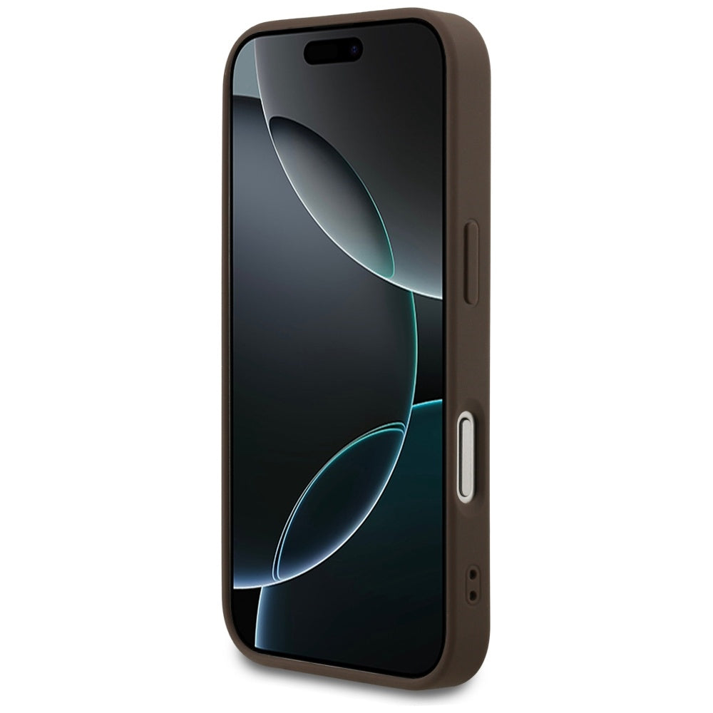 Guess 4G Classic dėklas iPhone 17 Pro – rudas -- iPhone 17 Pro