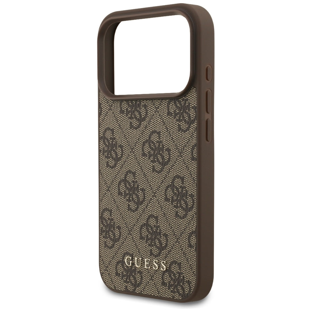 Guess 4G Classic dėklas iPhone 17 Pro – rudas -- iPhone 17 Pro