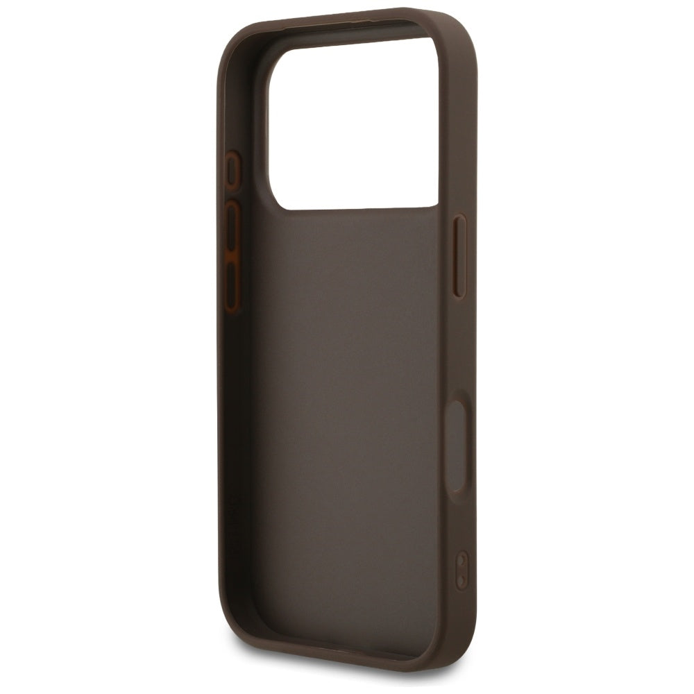 Guess 4G Classic dėklas iPhone 17 Pro – rudas -- iPhone 17 Pro