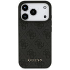 Guess 4G Classic dėklas iPhone 17 Pro – juodas