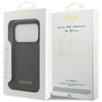 Guess 4G Classic dėklas iPhone 17 Pro – juodas