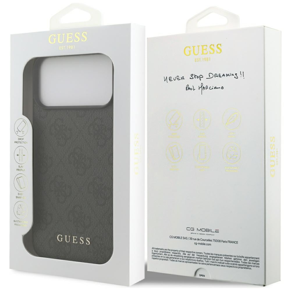 Guess 4G Classic dėklas iPhone 17 Pro Max - Juodas -- iPhone 17 Pro Max
