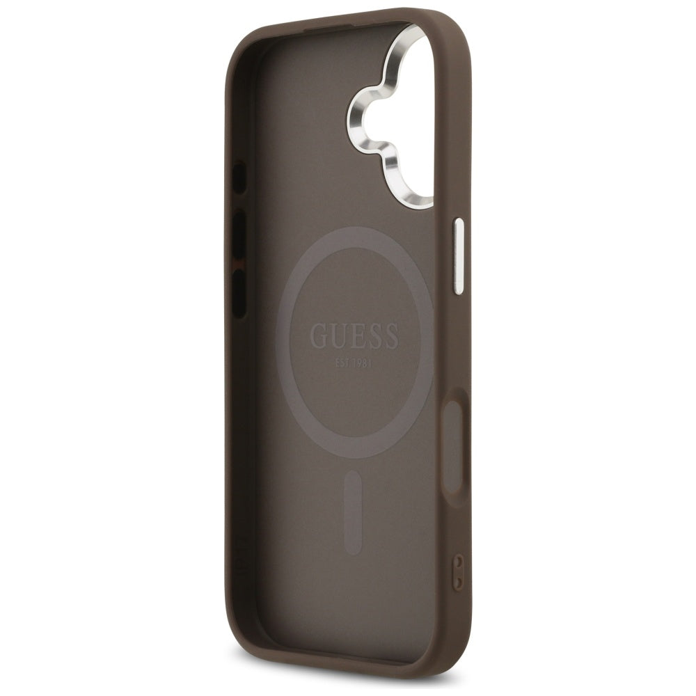 Guess MagSafe dėklas iPhone 17 – rudas