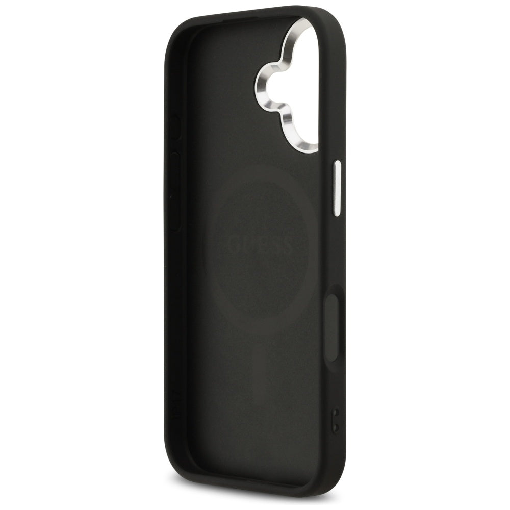 Guess 4G Classic Logo MagSafe dėklas iPhone 17 - juodas -- iPhone 17