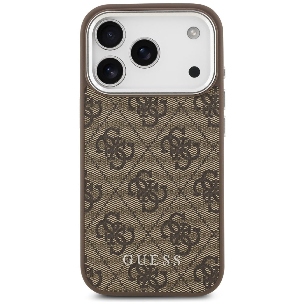 Guess 4G Classic Logo MagSafe dėklas, skirtas iPhone 17 Pro - ruda