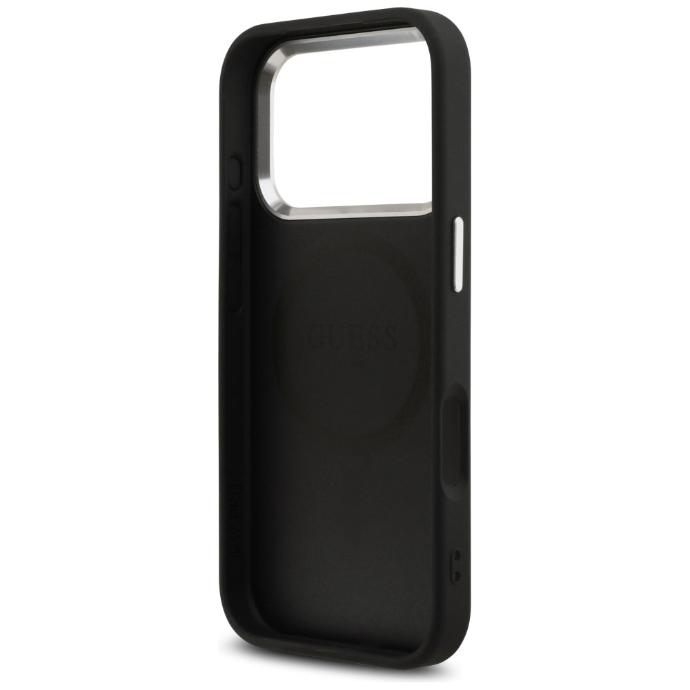 Guess MagSafe dėklas iPhone 17 Pro – juodas