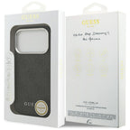 Guess MagSafe dėklas iPhone 17 Pro – juodas