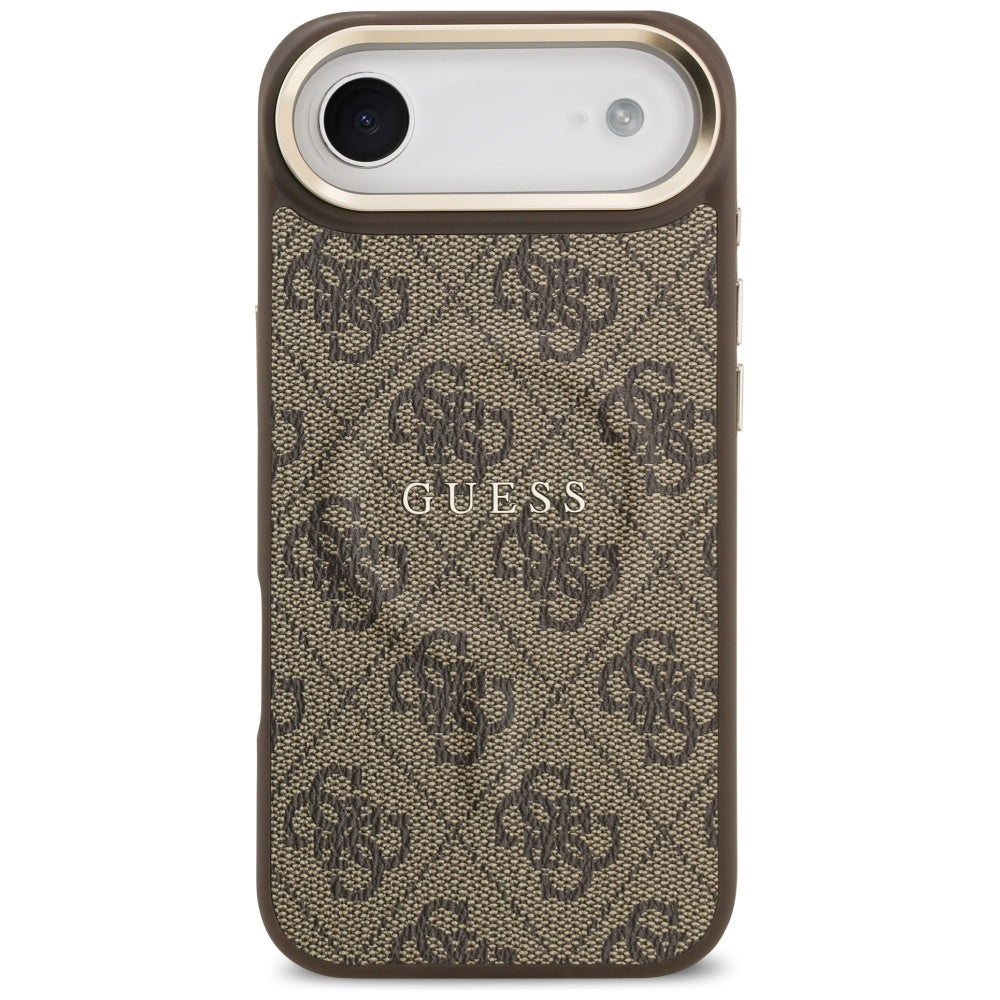 Guess 4G PU Klasikinis logotipas MagSafe Dėklas, skirtas iPhone 17 Air - ruda