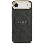 Guess 4G PU Classic Logo MagSafe dėklas iPhone 17 Air - juodas
