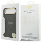 Guess 4G PU Classic Logo MagSafe dėklas iPhone 17 Air - juodas
