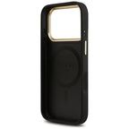 Guess 4G PU Classic Logo MagSafe dėklas iPhone 17 Pro - juodas