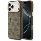 Guess 4G PU Classic Logo MagSafe dėklas iPhone 17 Pro Max - Rudas -- iPhone 17 Pro Max