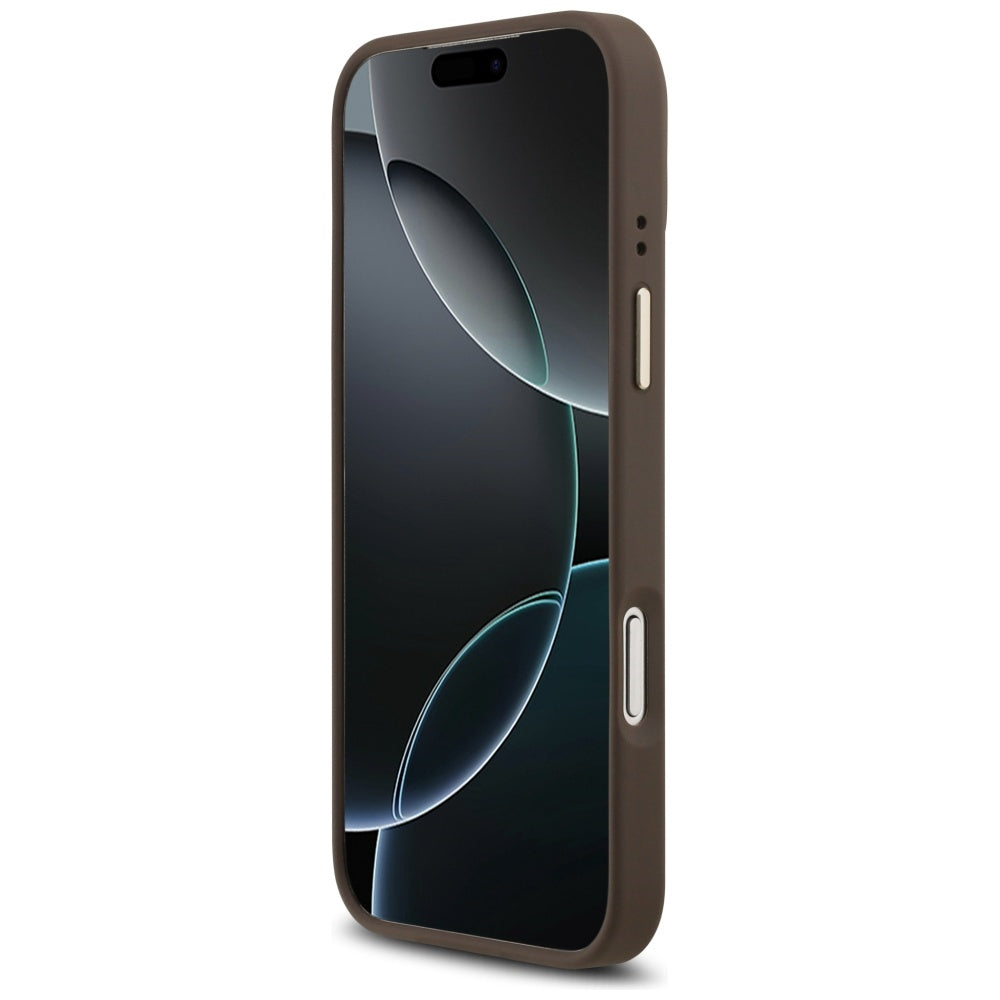 Guess 4G PU Classic Logo MagSafe dėklas iPhone 17 Pro Max - Rudas -- iPhone 17 Pro Max
