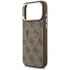 Guess 4G PU Classic Logo MagSafe dėklas iPhone 17 Pro Max - Rudas -- iPhone 17 Pro Max