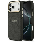 Guess 4G PU Classic Logo MagSafe dėklas iPhone 17 Pro Max - juodas -- iPhone 17 Pro Max
