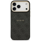 Guess 4G PU Classic Logo MagSafe dėklas iPhone 17 Pro Max - juodas -- iPhone 17 Pro Max