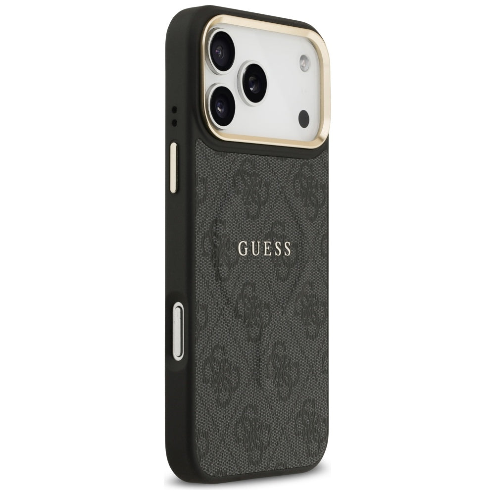 Guess 4G PU Classic Logo MagSafe dėklas iPhone 17 Pro Max - juodas -- iPhone 17 Pro Max
