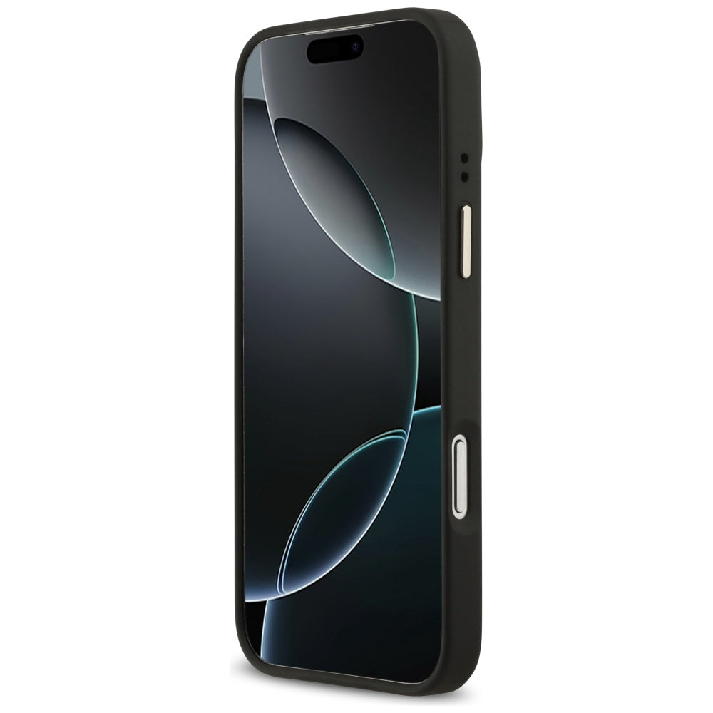 Guess 4G PU Classic Logo MagSafe dėklas iPhone 17 Pro Max - juodas -- iPhone 17 Pro Max