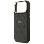 Guess 4G PU Classic Logo MagSafe dėklas iPhone 17 Pro Max - juodas -- iPhone 17 Pro Max