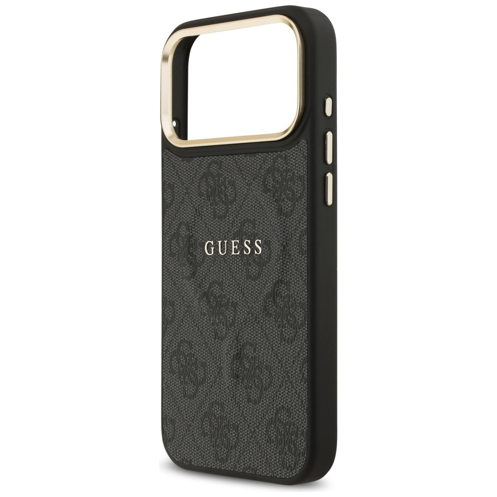 Guess 4G PU Classic Logo MagSafe dėklas iPhone 17 Pro Max - juodas -- iPhone 17 Pro Max