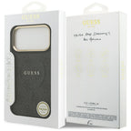 Guess 4G PU Classic Logo MagSafe dėklas iPhone 17 Pro Max - juodas -- iPhone 17 Pro Max