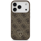 Guess MagSafe dėklas iPhone 17 Pro – rudas