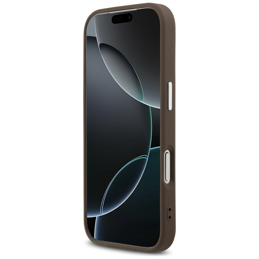 Guess MagSafe dėklas iPhone 17 Pro – rudas
