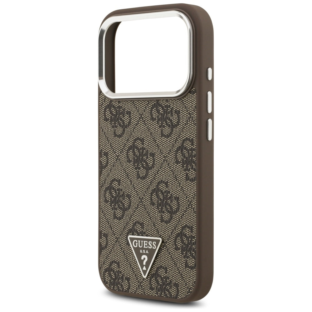 Guess MagSafe dėklas iPhone 17 Pro – rudas
