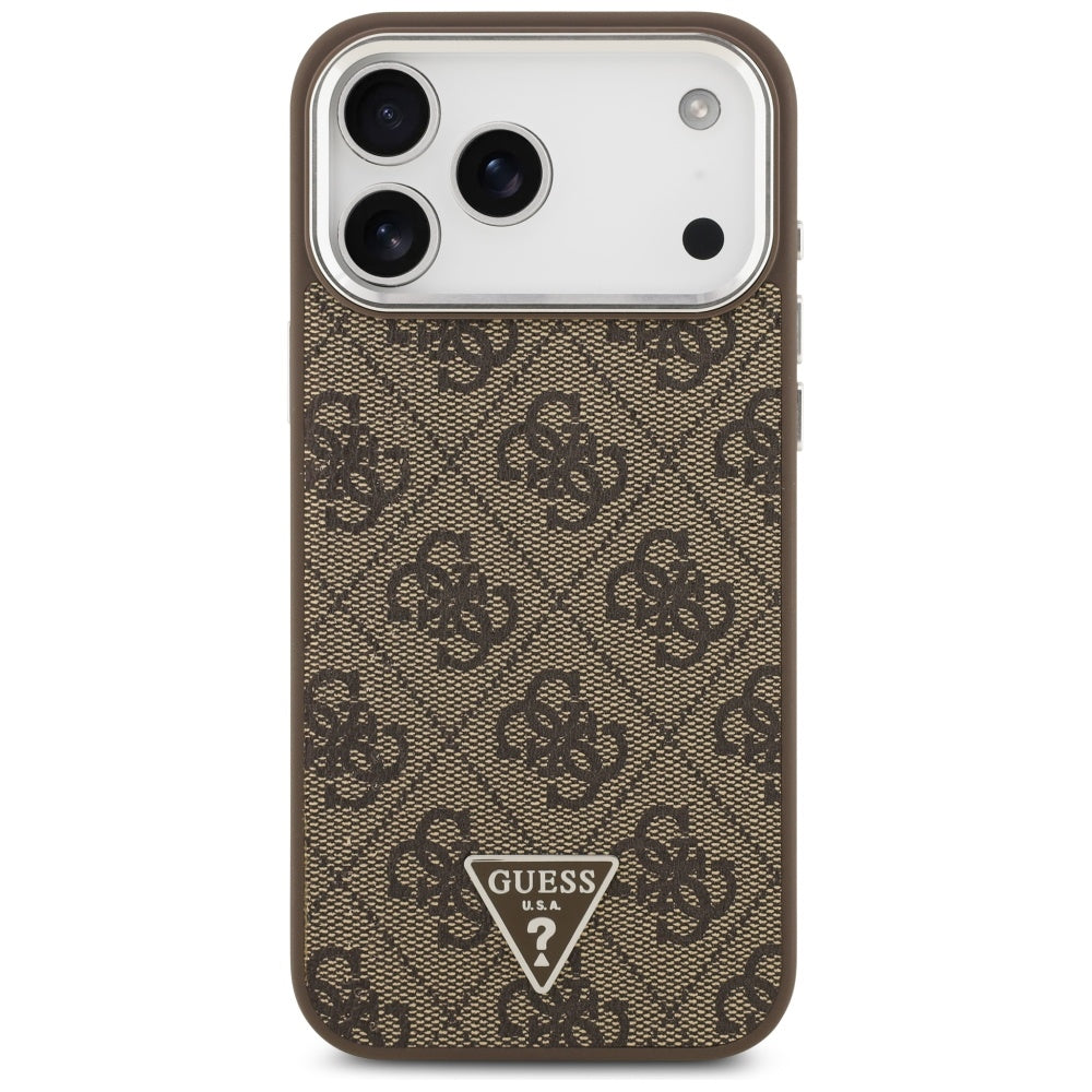 Guess 4G MagSafe dėklas iPhone 17 Pro Max – rudas