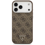 Guess 4G MagSafe dėklas iPhone 17 Pro Max – rudas